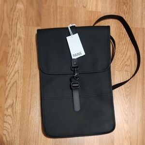 RAINS Black Mini Backpack